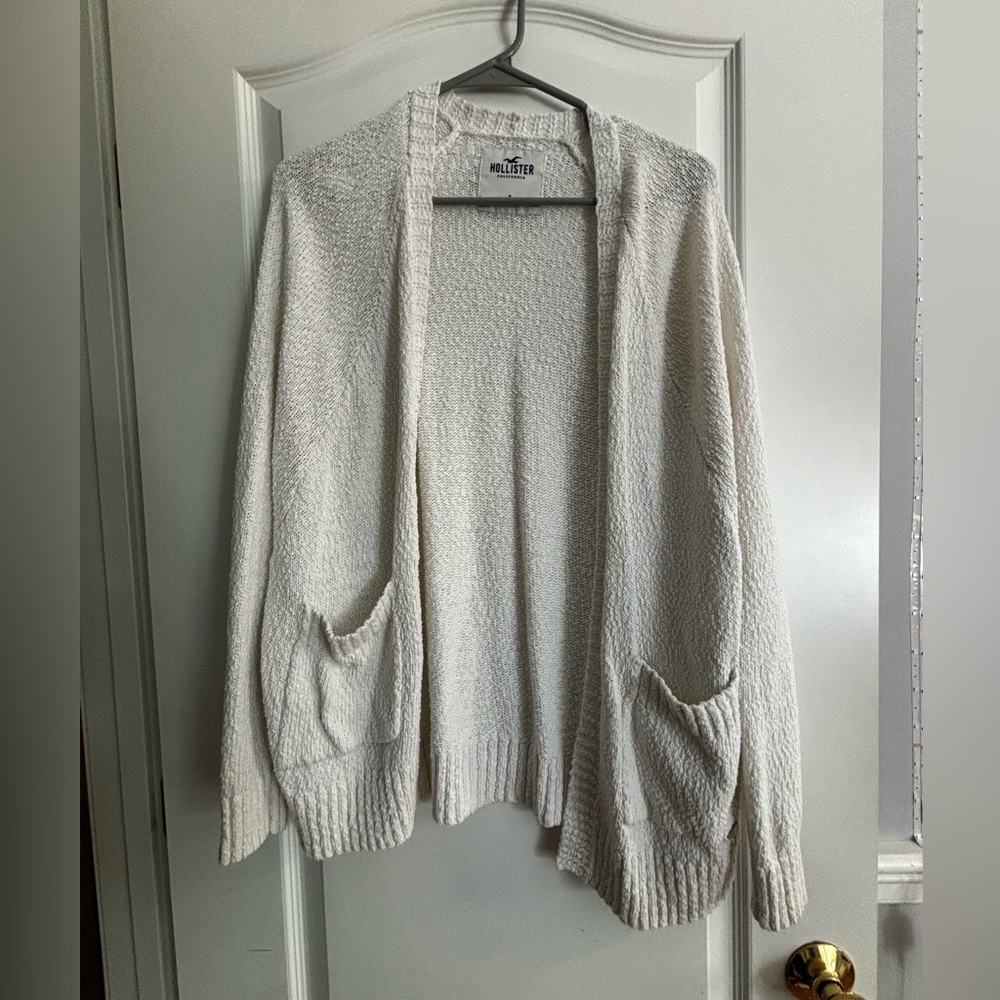 White Hollister cardigan